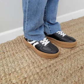 Platform Black and White Sneakers