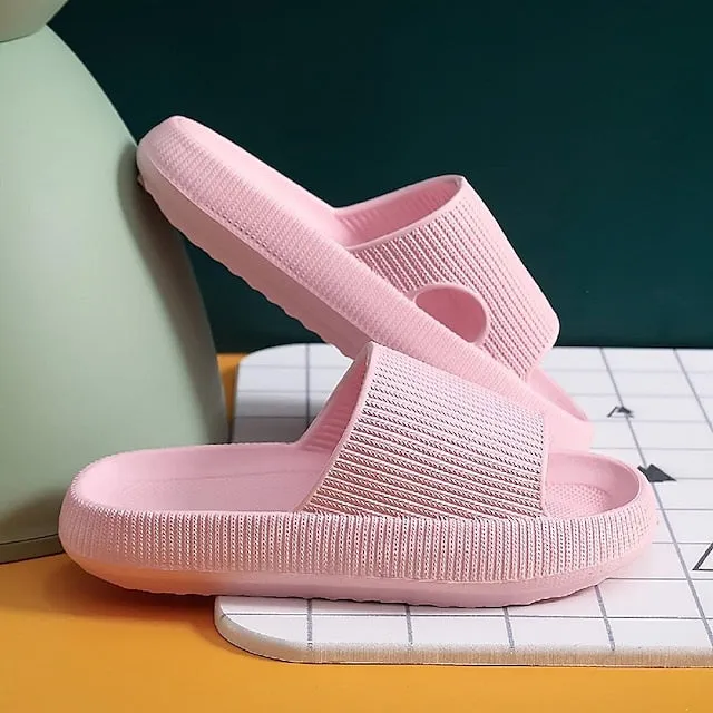 Purpdrank - Women's Super Soft Eva Thick Platform Slides Minimalist And Comfortable Indoor Bathroom Non-Slip Slippers Men's Slippers