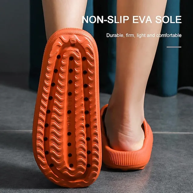Purpdrank - Women's Super Soft Eva Thick Platform Slides Minimalist And Comfortable Indoor Bathroom Non-Slip Slippers Men's Slippers