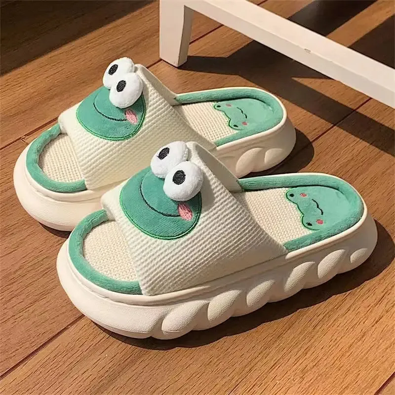 Rosalba - Cozy Anti-Slip Cartoon Frog Slippers for Women