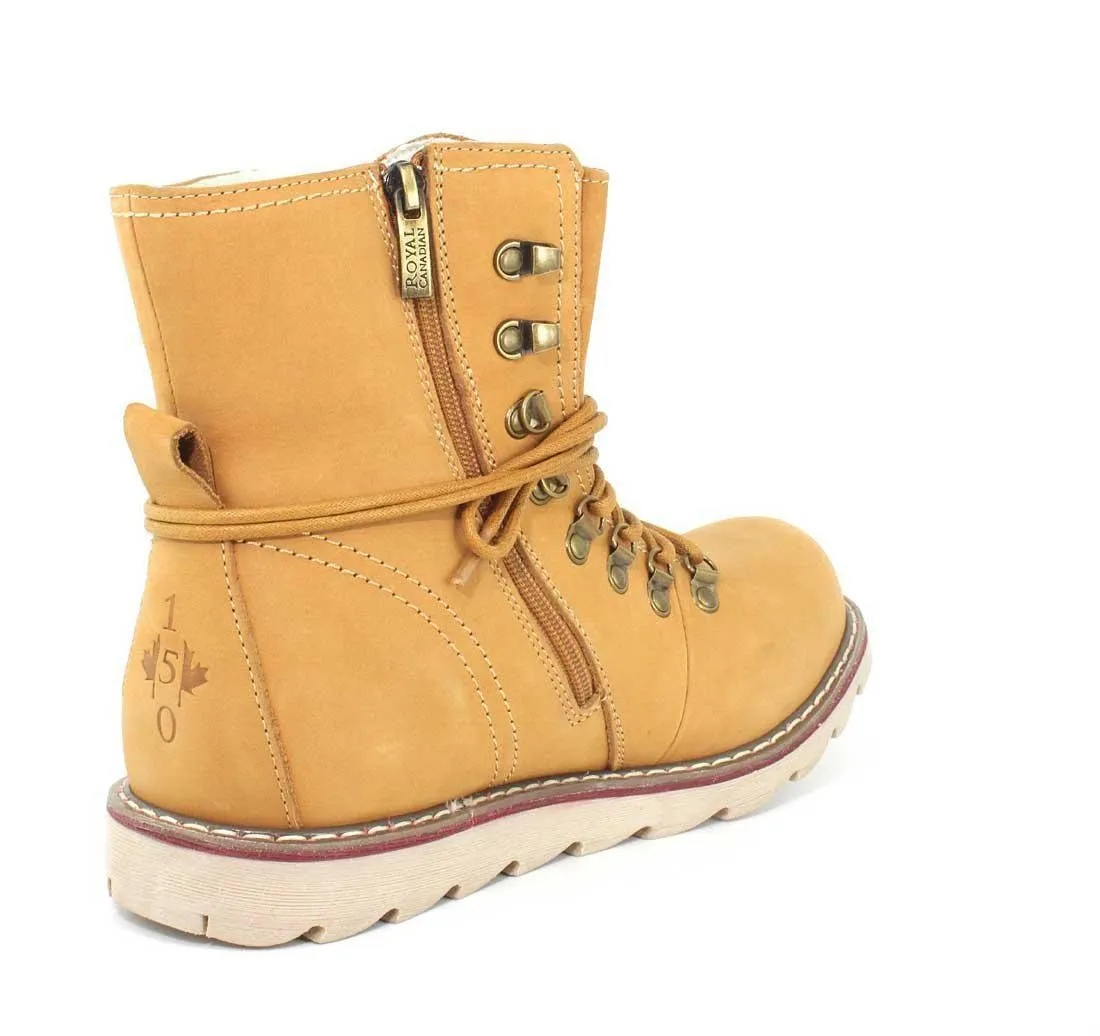 Royal Canadian Men's Aldershot Waterproof Boots in Tan, Waterproof Minus 30°C Cold Rated Thermal Insulation Sherpa Lining Memory Foam Insole Side Zip! Sz 11.5! Retails $250 
