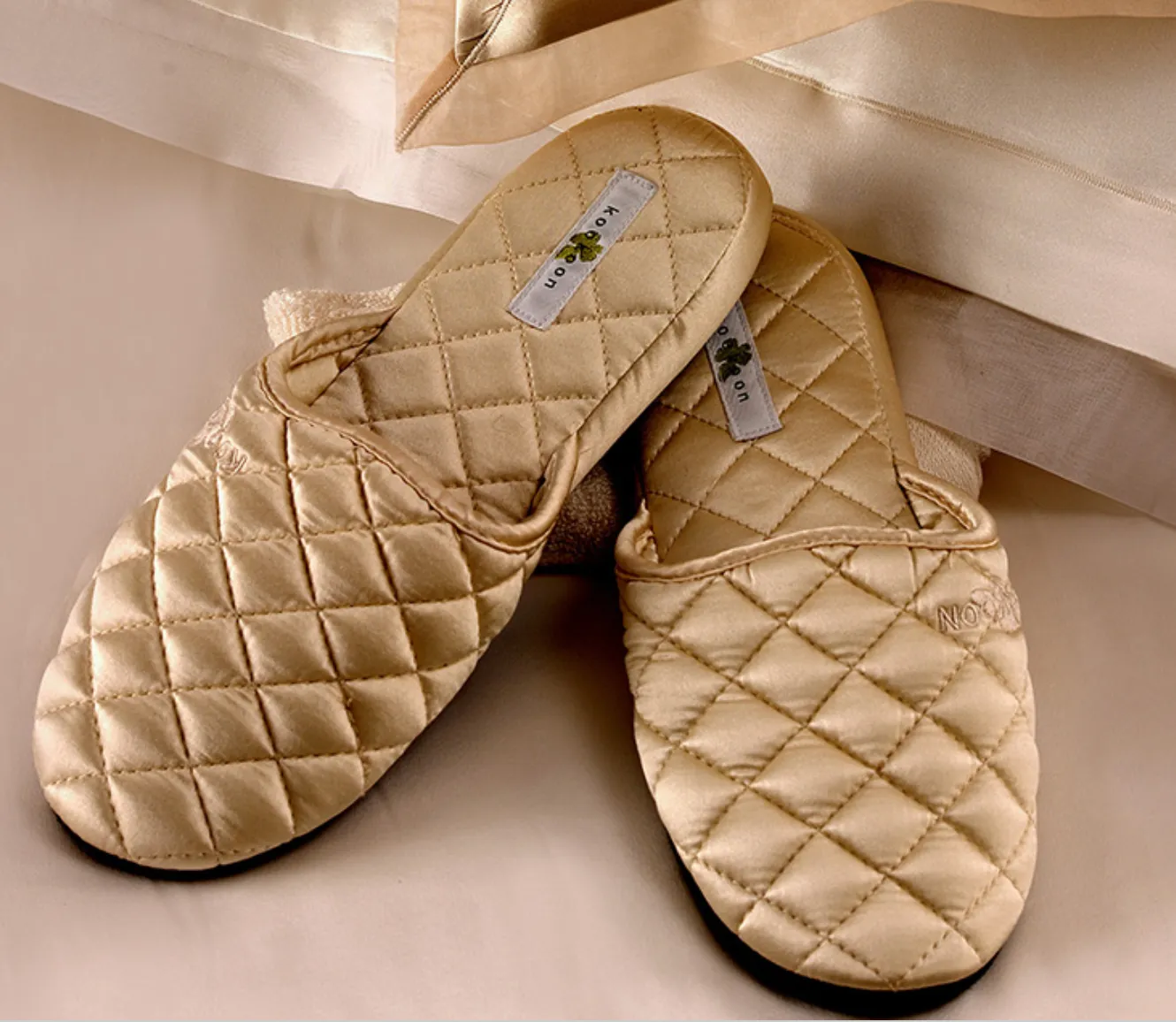 Silk Quilted Slippers