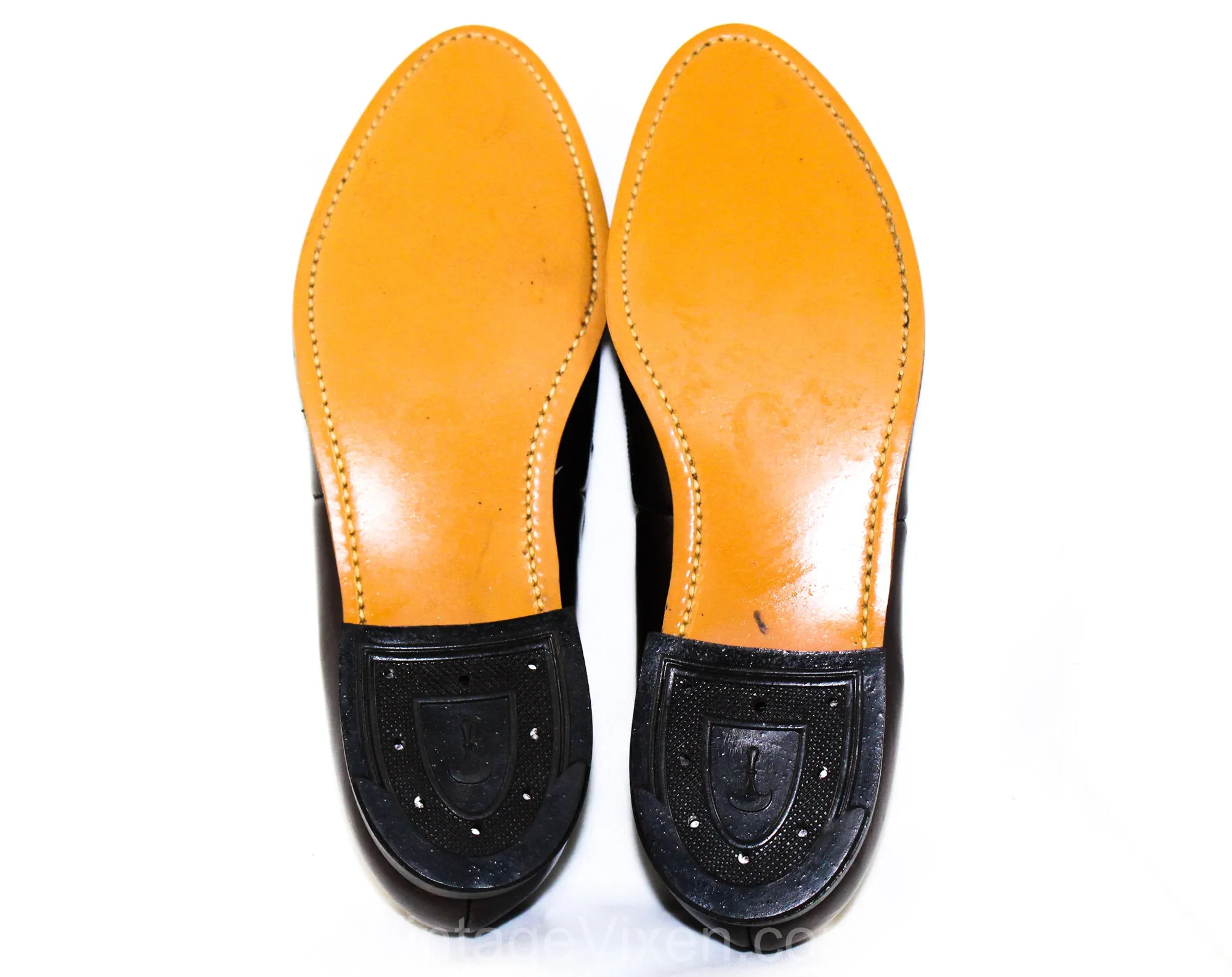 Size 4.5 Boys Dress Shoes - Nice Quality 1950s 60s Dark Brown Leather Loafers - Child Size Boy's 4 1/2 - Slip On Shoe - Deadstock in Box NIB