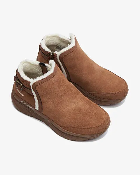 SKECHERS D'LUX WALKER CASUAL COZY - BROWN