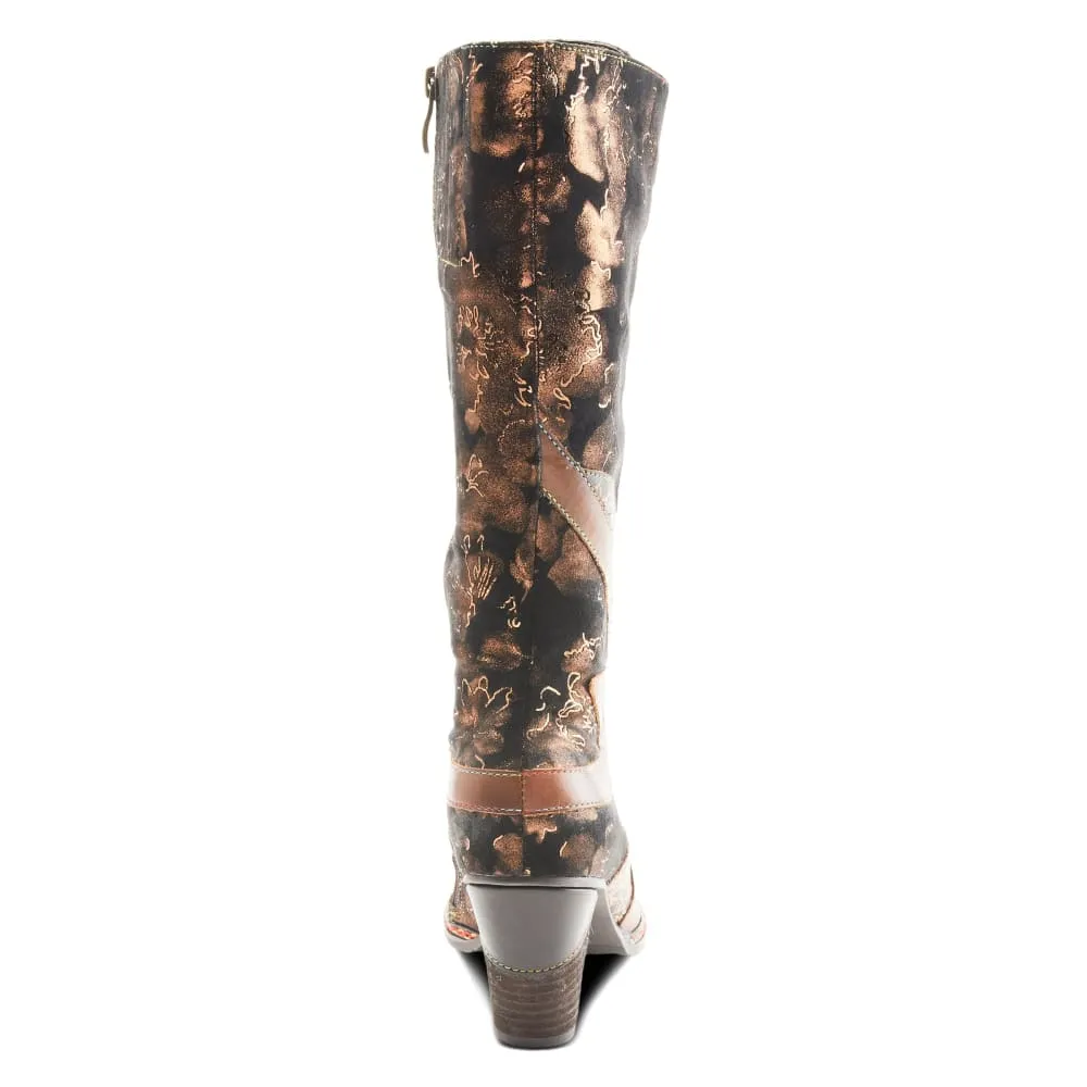 Spring Step Shoes L'Artiste Malagie Croco Women's Unique Hand Painted Leather Boots