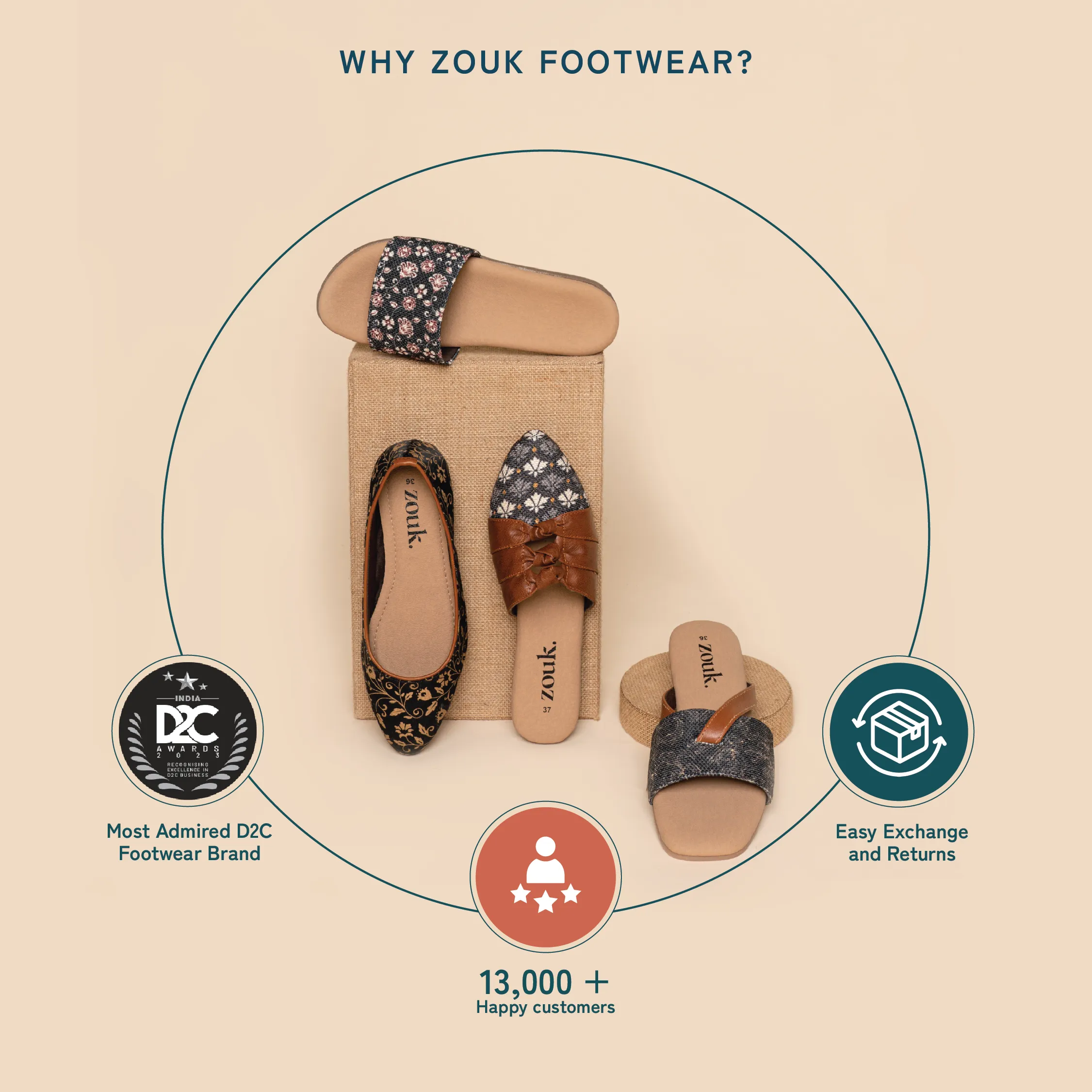 Srinagar Garden T Strap Sandal