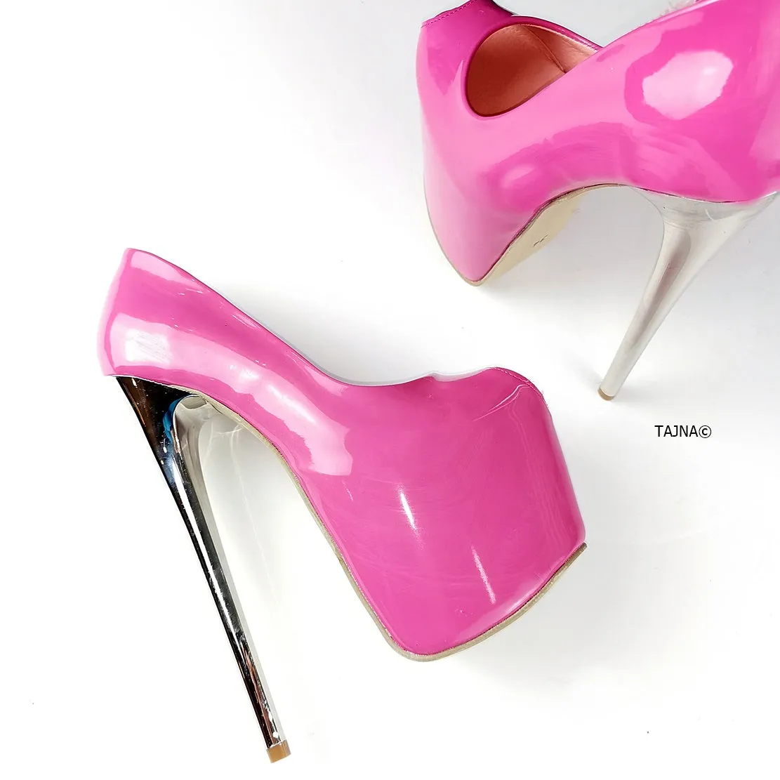 Sugar Pink Fishmouth Peep Toe Heels