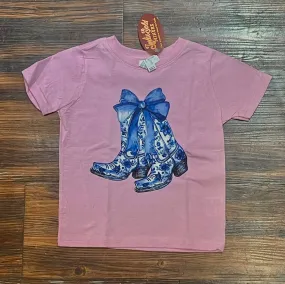 Tee Cowgirl Blue Boots