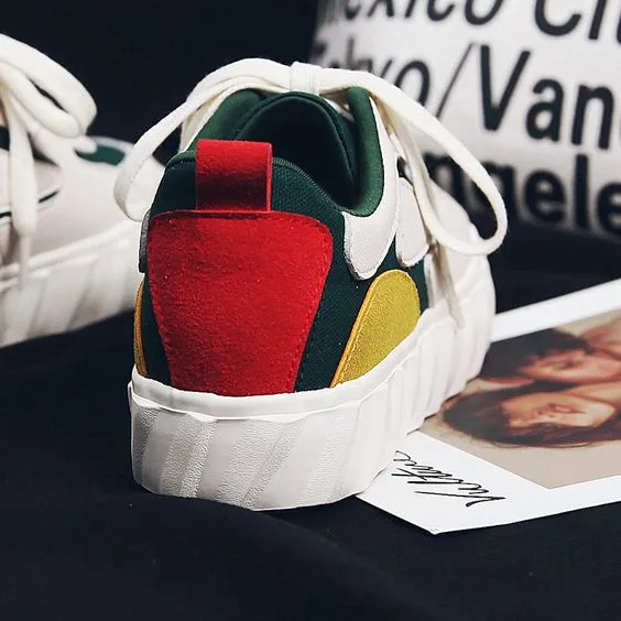 Trendy Color Block Canvas Shoes